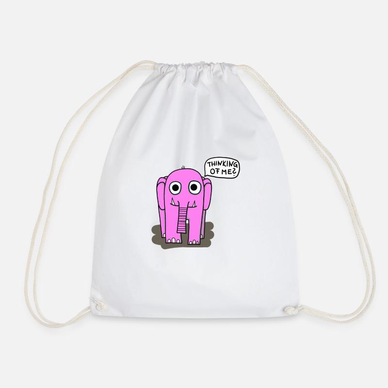 Éléphant rose - Sac de sport léger - blanc
