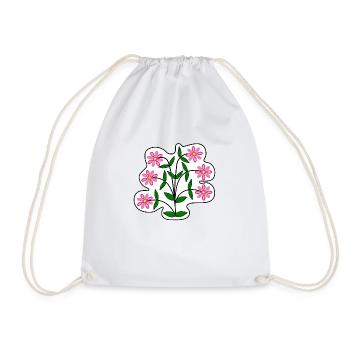Autocollant Gerbera - Sac de sport léger - blanc - Devant
