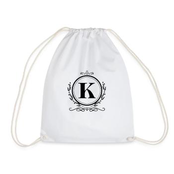 lettre k décoration - Sac de sport léger - blanc - Devant