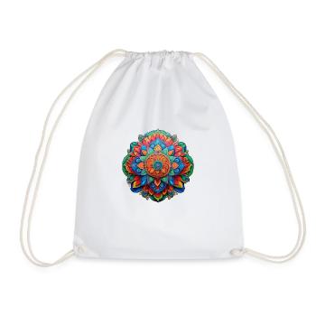Mandala - Drawstring Bag - white - Front