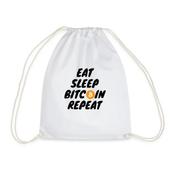Crypto Eat sleep bitcoin répéter - Sac de sport léger - blanc - Devant