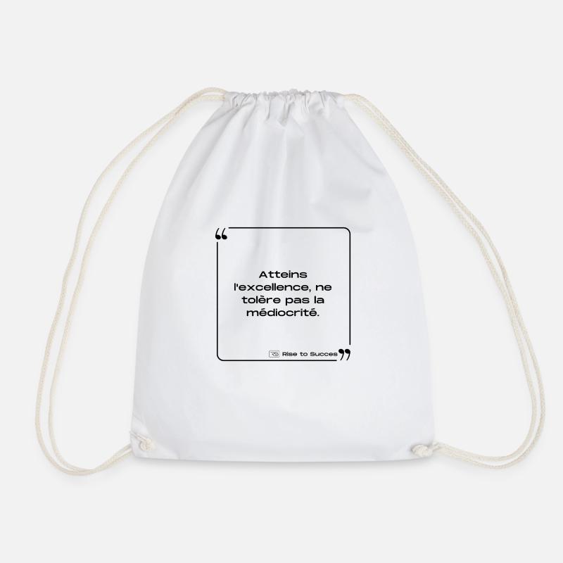 Achieve excellence - Drawstring Bag - white