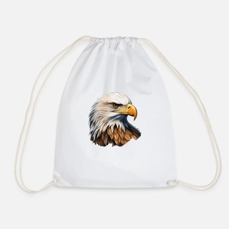 Seeadler Kopf - Turnbeutel - Weiß