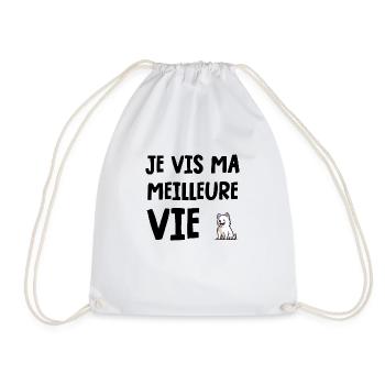 je vis ma meilleure vie - Sac de sport léger - blanc - Devant
