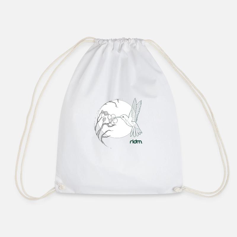 RIDM Humming-Bird - Drawstring Bag - white