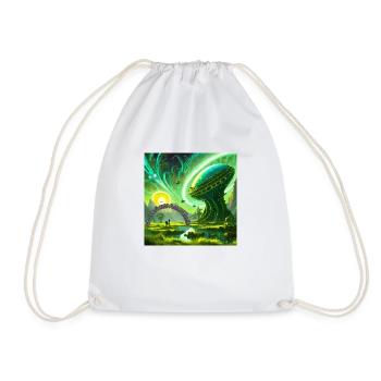 Beyond Borders - Drawstring Bag - white - Front