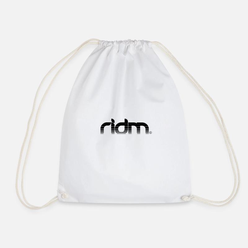 ridm striped - Drawstring Bag - white