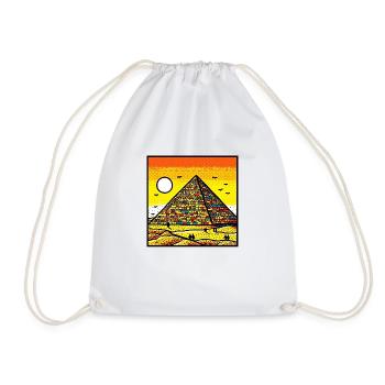 Art des pyramides vif - Hommage coloré à l’ancien Eg - Sac de sport léger - blanc - Devant
