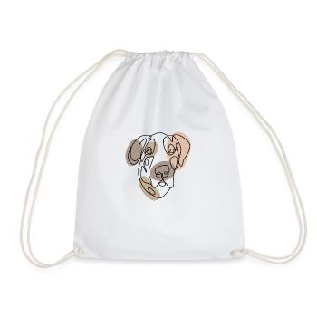GREAT DANE, une ligne rétro - Sac de sport léger - blanc - Devant