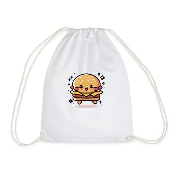 Hamburger Kawaii Mignon - Sac de sport léger - blanc - Devant