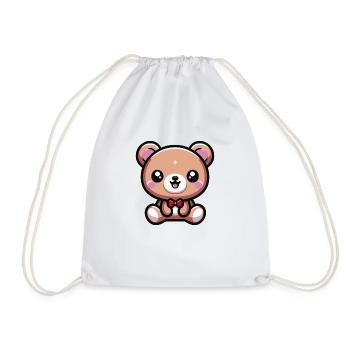 Ours en peluche kawaii mignon 2 - Sac de sport léger - blanc - Devant