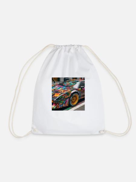 80s Cars 1 - Turnbeutel - Weiß
