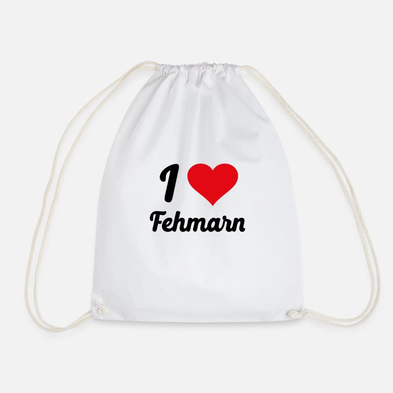 I Love Fehmarn - Turnbeutel - Weiß