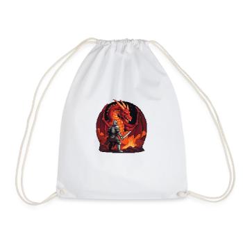 Dragon's Lair Showdown - Drawstring Bag - white - Front