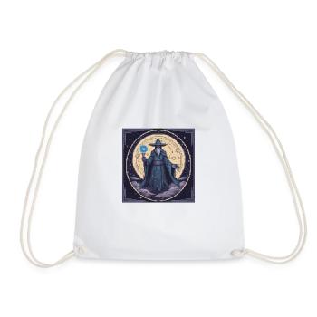 Mystic Pixel Mage - Drawstring Bag - white - Front
