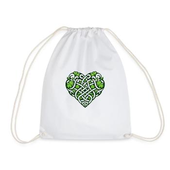 Celtic Heart St. Patrick's Day - Turnbeutel - Weiß - Vorne