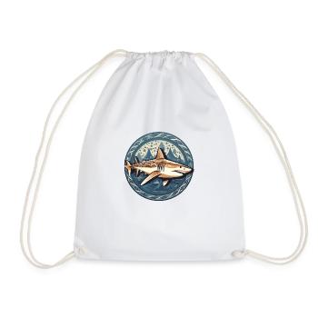 Shark Seal 1 - Drawstring Bag - white - Front