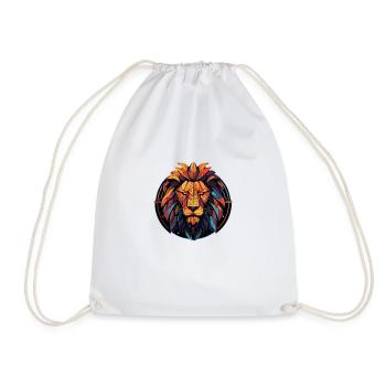 Lion géométrique 1 - Sac de sport léger - blanc - Devant