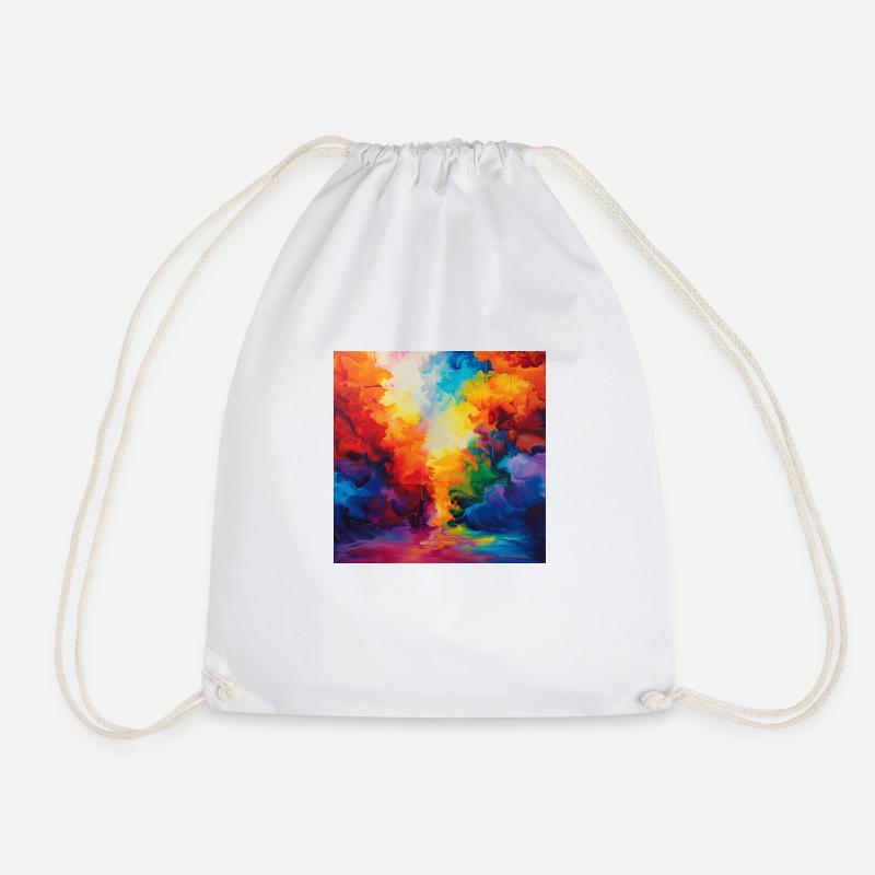Colorful Mitta - Drawstring Bag - white