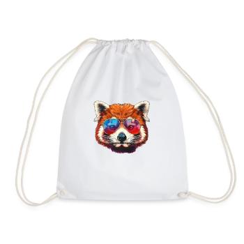 Red Panda Little Panda - Drawstring Bag - white - Front