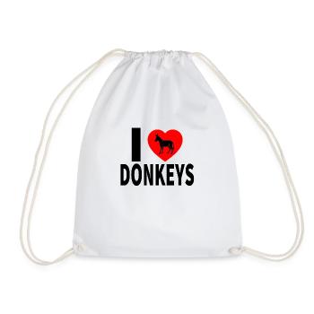 Donkey - Drawstring Bag - white - Front
