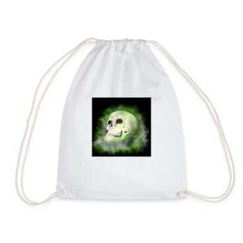 Skull - Drawstring Bag - white - Front