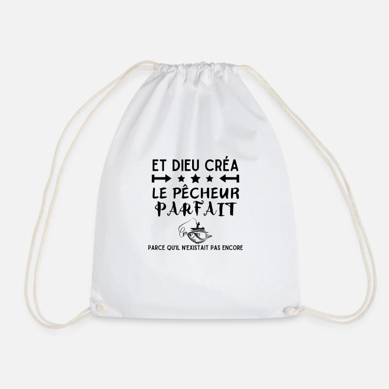 GOD CREATED THE PERFECT SINNER - Drawstring Bag - white