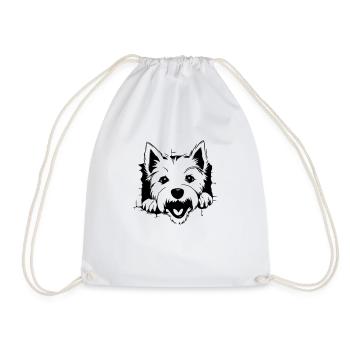 Terrier - Turnbeutel - Weiß - Vorne