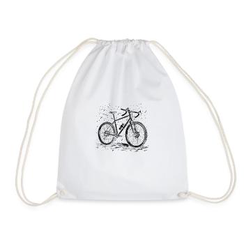 Gravel // Vélo Gravel (noir) - Sac de sport léger - blanc - Devant