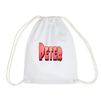 peter2 - Drawstring Bag - white - Front