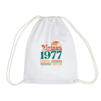 Jahrgang 1977 Limitierte Auflage - Turnbeutel - Weiß - Vorne