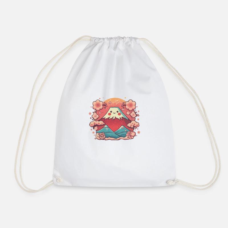 Japan Artwork - Drawstring Bag - white