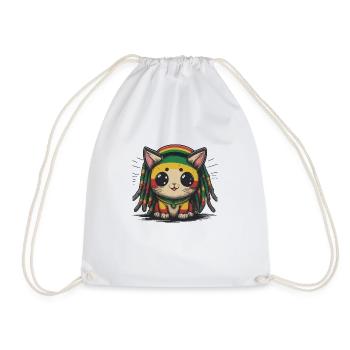 Lion Reggaeton - Drawstring Bag - white - Front