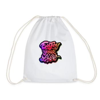 slogan illustration style art vector fashion graphics - Drawstring Bag - white - Front