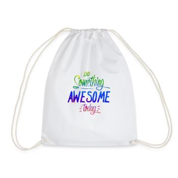 slogan illustration style art vector fashion graphics - Drawstring Bag - white - Front
