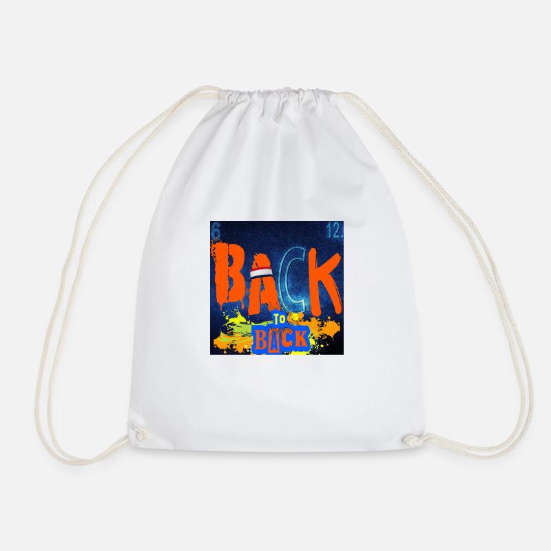 BACK to back CHEMISTRY - Drawstring Bag - white