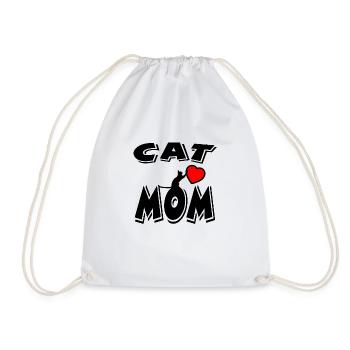 Chat - Sac de sport léger - blanc - Devant
