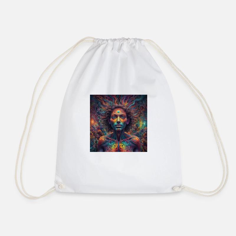 The Body Is Our Mind - Drawstring Bag - white