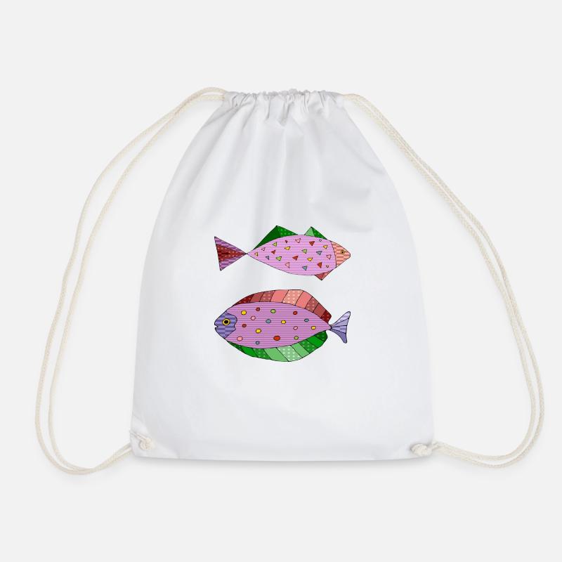 Fische - Turnbeutel - Weiß