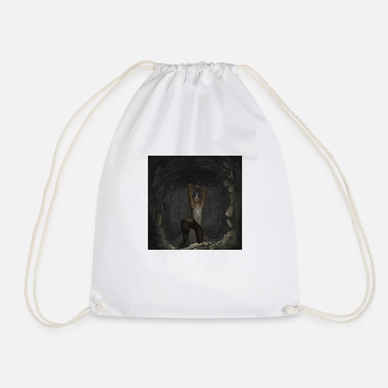 Mining Guy - Drawstring Bag - white
