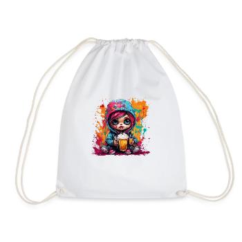 Poupée d’horreur / Halloween / Effrayant / Sombre - Sac de sport léger - blanc - Devant