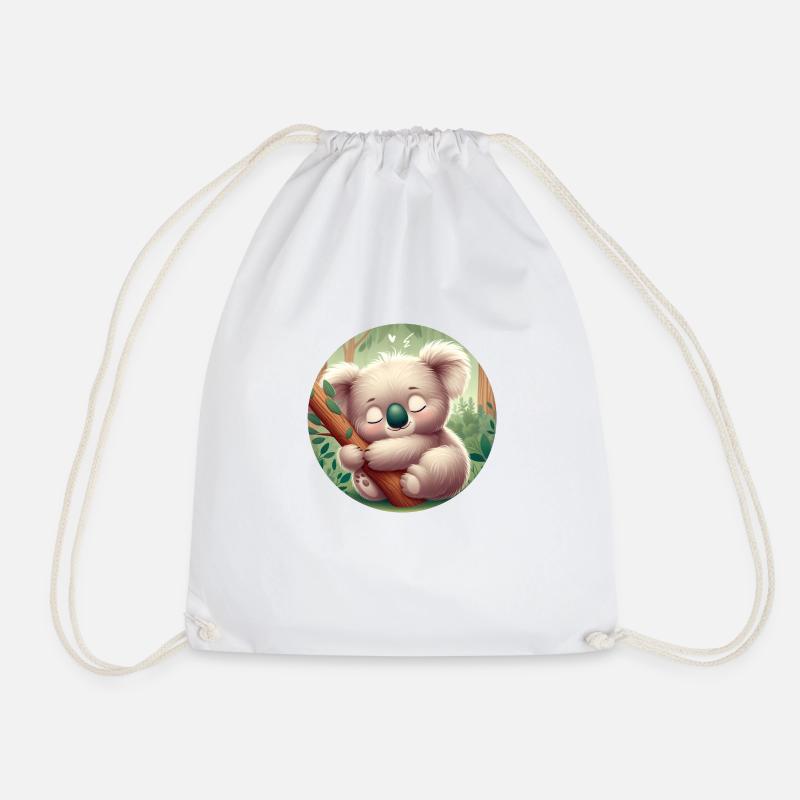 Koala heureux Koala Ours Koala - Sac de sport léger - blanc