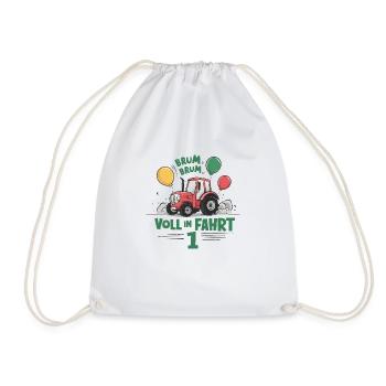 Cool tracteur 1er anniversaire : Cadeau le plus vendu ! - Sac de sport léger - blanc - Devant