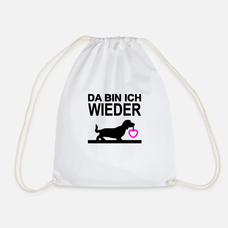 Dackel - Turnbeutel - Weiß