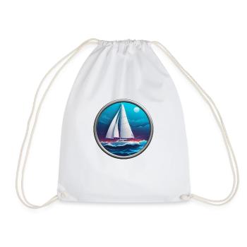 On the water - Drawstring Bag - white - Front