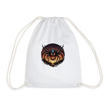 Araignée / Toile / Animal de compagnie / Reptile / Huit pattes - Sac de sport léger - blanc - Devant
