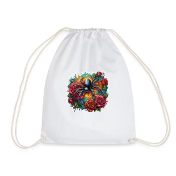 Araignée / Toile / Animal de compagnie / Reptile / Huit pattes - Sac de sport léger - blanc - Devant