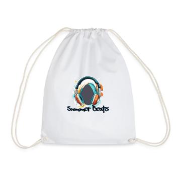 Headphones / Audio / Music / Sound / Studio / Cool - Drawstring Bag - white - Front