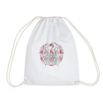 Fantasy Dragon Anime Dragon head Mythical reptile magic - Drawstring Bag - white - Front