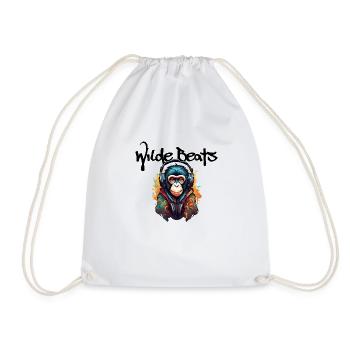 Headphones / Audio / Music / Sound / Cool - Drawstring Bag - white - Front